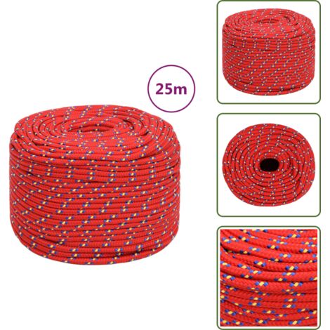 Corde De Bateau Polypropylène Noir 20 Mm X 25 M - Amarrage Marine Robuste Et Résistant