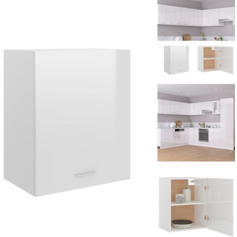Armoire Suspendue Cuisine Riga - Bois D'ingénierie Blanc, 20x29,5x60 Cm, Charge Max 90 Kg - Gain De Place Mural - 10