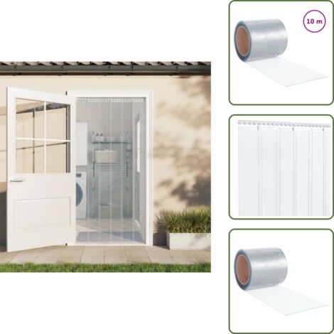 Rideau De Porte Magnétique Isolant – PVC épais Transparent 100x200 Cm – Fermeture Automatique, Coupe-vent, Imperméable