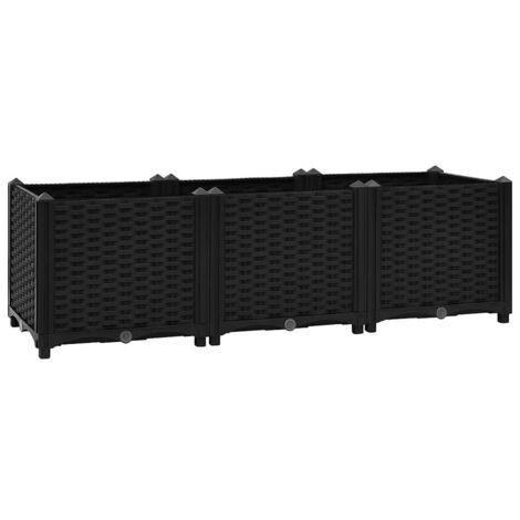 VidaXL Lit Surélevé Jardinière Métal 160x40x45 Cm - Pour Balcon Jardin Potager