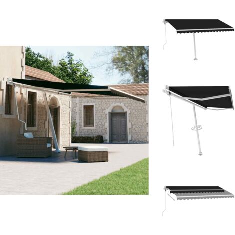 Pergola Avec Toit Rétractable Anthracite 295x292x230 Cm - Abri