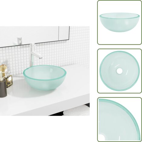 Lavabo Vasque à Poser Moderne Gênes - Pierre Moulée Blanche 16 Pouces - The Interior Gallery