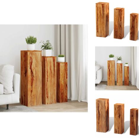 Support En Bois Pour Plantes Aériennes - Lot De 6 Pièces - Décoration Naturelle Bureau, Table, étagère