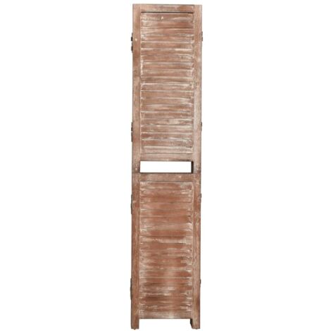 PARAVENT ANCIEN 6 PANNEAUX EN BOIS – DIVISEUR DE PIÈCE PLIABLE STYLE ANTIQUE NEUF