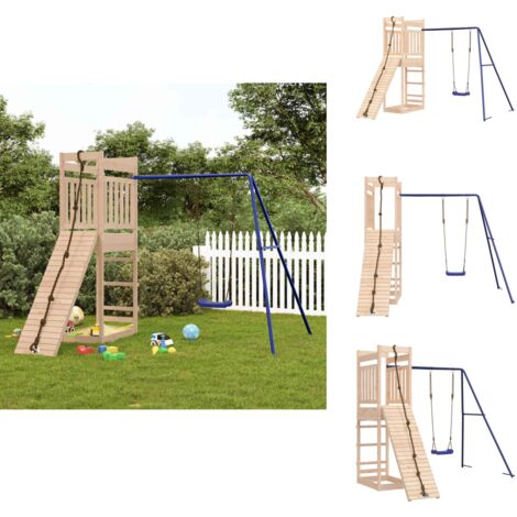 VidaXL Bac à Sable Octogonal Bois Pin Massif Avec Sièges - Aire De Jeu Extérieur Enfants 2-8 Ans, Sans Fond