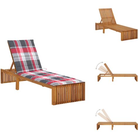 Fauteuil Inclinable MOLISANA En Bois De Hêtre - 4 Positions - Rembourrage Mousse - Tissu Polycoton - Dimensions 60x109x67 Cm