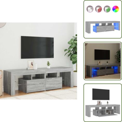 Mubl TV sonoma gris 180x31,5x40 bois d'ingéniri