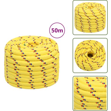 Revera Corde Nautique Blanche 8 Mm 50 M En Polypropylène - Résistante Et Polyvalente Pour Bateau Et Loisirs