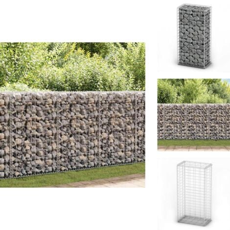 Mur à Gabion Avec Couvercles Acier Galvanisé 200 X 20 X 85 Cm - Mur De