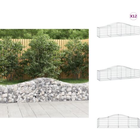 VidaXL Lot De 3 Paniers De Gabion En Acier Galvanisé 25 X 25 X 197 Cm