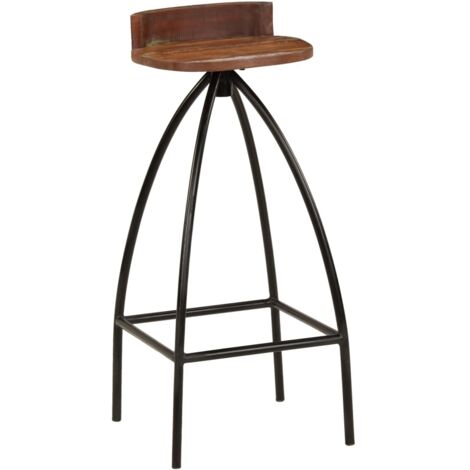 Vidaxl table de bar bois massif de récupération 120x60x107 cm 245440