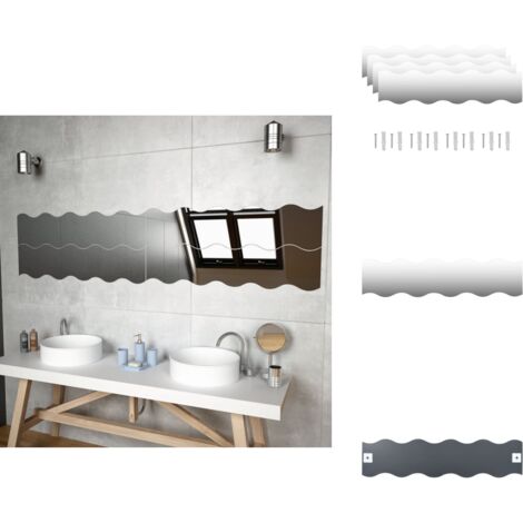 Lot De 16 Carreaux Miroir Mural En Verre 14x12 Pouces - Pour Décoration Moderne - Neuf