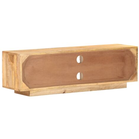 Meuble TV En Manguier Massif – 116x30x35 Cm – Style Naturel Et Chaleureux