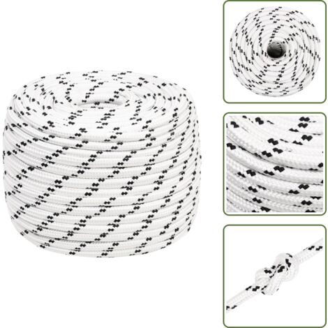 12mm 50M Corde d'Escalade en Polyester, corde sécurité pour Randonnée