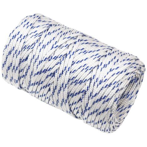 Corde Polypropylène Bateau 10mm - Amarrage, Ancre, Jaune/bleu/noir/blanc, Longueur Au Choix