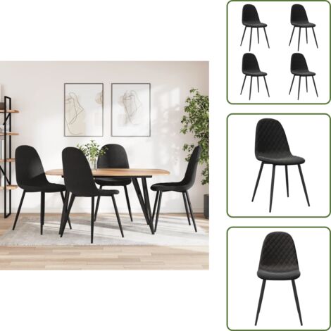 4 Chaises De Salle à Manger VEVOR En Cuir PVC - Dossier Rembourré, Pieds Métal - Blanc, Capacité 136 Kg