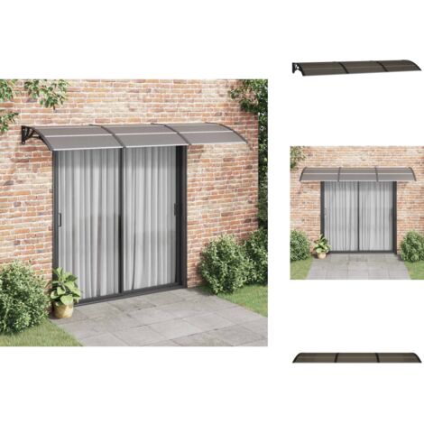Auvent De Porte Extérieur, 240x100 Cm, Panneaux Polycarbonate