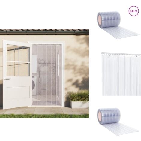 YIQIFLY Rideau à Lanières En PVC Rideaux à Lanières En Plastique Transparent Imperméable Rideau De Porte 1.6mm Cloison Protection (35.4X78.7IN/90X200CM