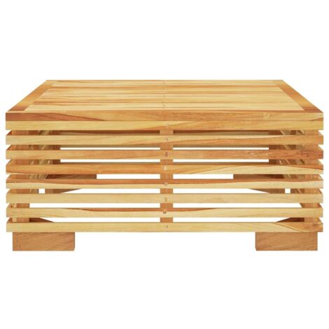 Table Basse De Jardin - FDIT - 69,5x69,5x31 Cm - Bois Massif De Teck