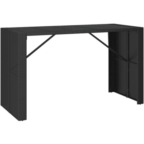 VidaXL Table De Bar D'extérieur Gris 70x70x110 Cm Poly Rotin368695 - Mobilier De Jardin - Achat