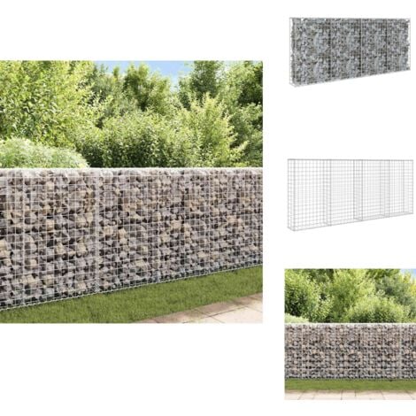 Vidaxl Mur à Gabion Avec Couvercles Acier Galvanisé 600 X 30 X 100 Cm 143584 6840510