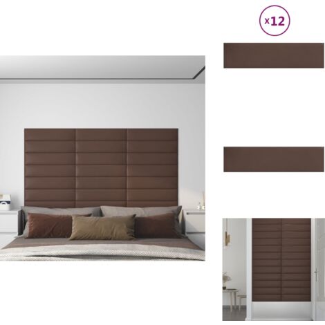 Panneau Mural Chesterfield Cuir – Revêtement 100x200cm, Marron, Style Classique JV Möbel