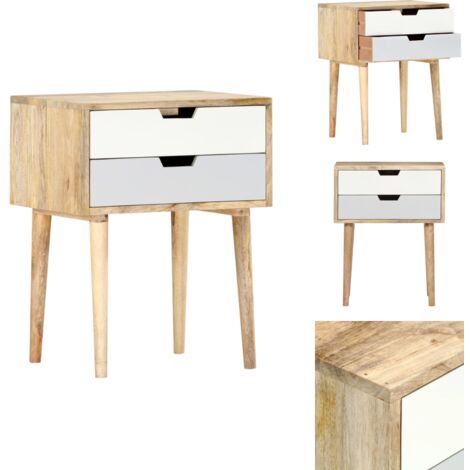 Table de nuit bois de manguier table de chevet pour la chambre