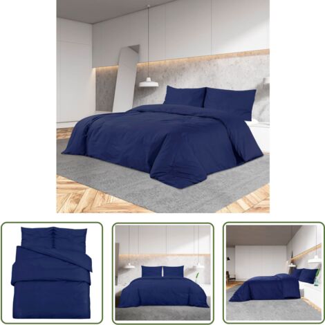 Housse De Couette + Taie Anthracite – 155x220 Cm – 100% Coton – Oeko-Tex – Infroissable – Style élégant