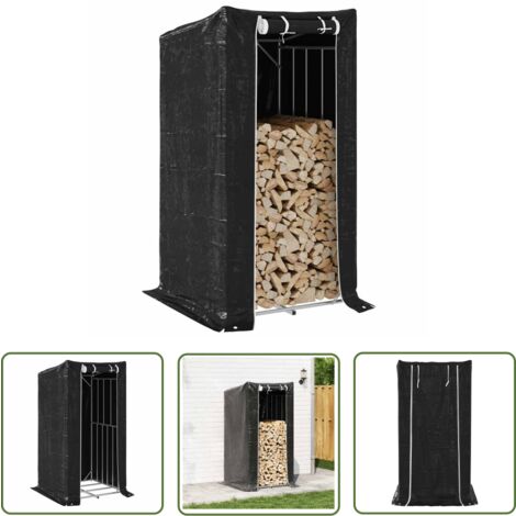 Housse De Protection Pour Tas De Bois De Chauffage - Bâche Extérieure Imperméable Et Anti-UV 121x61x107cm