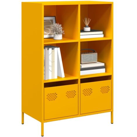 Porte-Parapluies Jaune Moutarde Acier – Design Moderne 28x12x41cm – Intérieur Élégant & Pratique