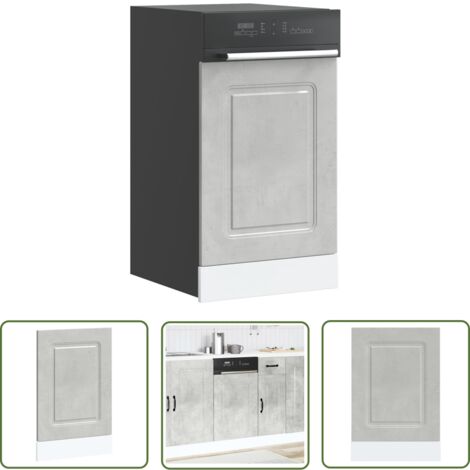 vidaXL Panneau de lave-vaisselle Kalmar gris béton 45x1,5x67 cm (1/5)