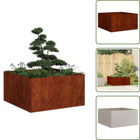 Jardinière Surélevée Rouillée 200x40x80 Cm – Acier Corten Résistant Intempéries, Lit De Jardin Grand Format
