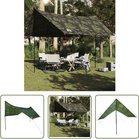 Bâche De Camping Imperméable VidaXL - Taffetas PU, Œillets | Tapis De Sol, Tente, Randonnée