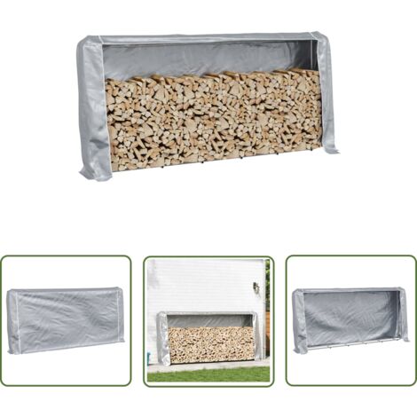 Housse Extérieure Protectrice Pour Rangement De Bois De Chauffage - 121x61x107 Cm - Oxford 420D Résistant Aux UV