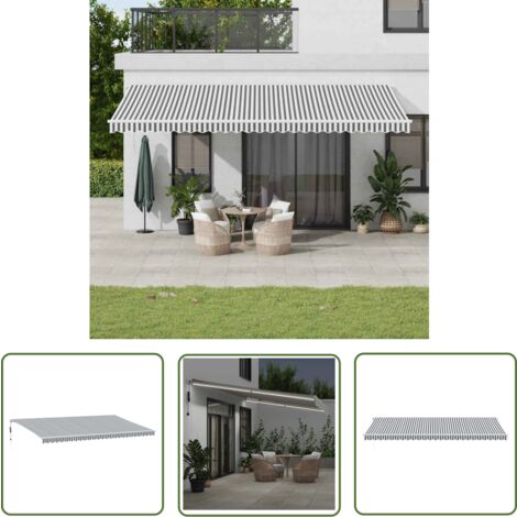 VidaXL Auvent Rétractable Automatique Et Poteaux 3x2,5 M Anthracite