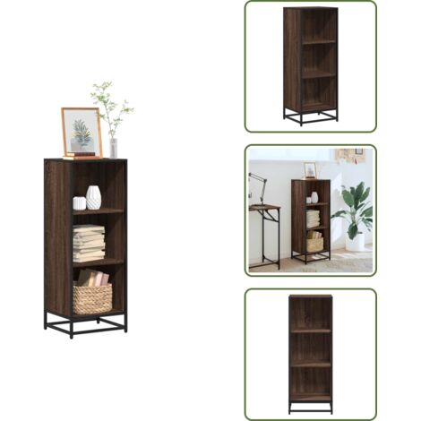 Bibliothèque Chêne 40x24x102 Cm - Étagère à Livres Avec Portes, Rangement Pratique