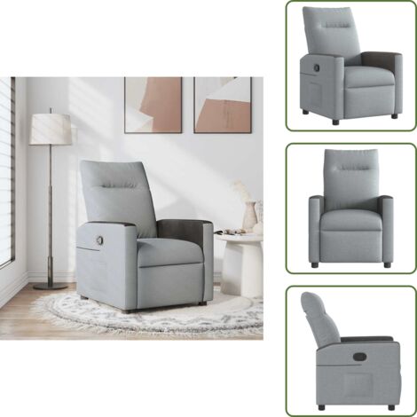 Fauteuil Œuf Pivotant Gris Clair - Tissu, Design Moderne, Poids Max 110 Kg