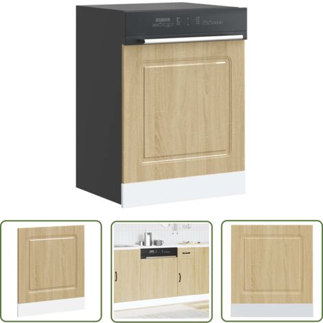 Panneau Avant De Lave-Vaisselle VidaXL Kalmar - Blanc, 60x1,5x67 Cm - En Bois D'Ingénierie, Facile à Nettoyer - Pour Intégration Ou Protection