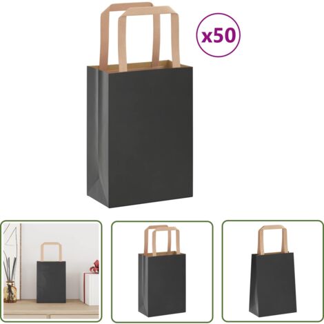 Sac Papier Blanc Lot De 50 Sacs En Papier Kraft Sans Poignée