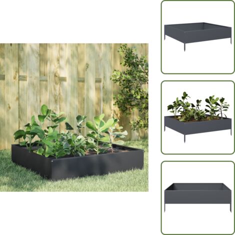 Lit Surélevé De Jardin En Acier Corten - 1152 X 50 X 36 Cm - Bac à Plantes, Potager - Style Industriel, Rouille Naturelle