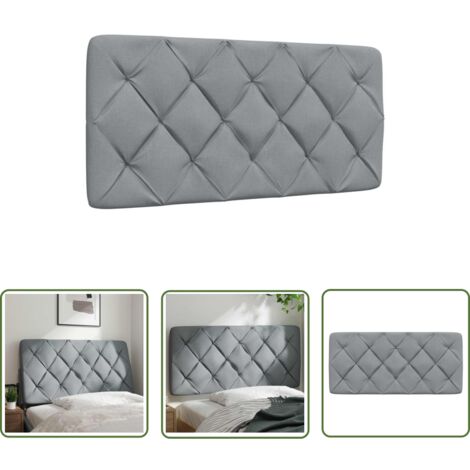 Coussin De Tête De Lit 140 Cm Gris Clair – Housse Tissu, Accessoire Lit Neuf