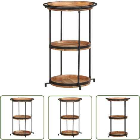 Table D'appoint 45x30x45 Cm Bois Massif D'acacia - Table D'appoint