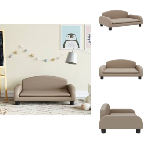 Canapé Enfant Gris Clair 70x45x30 Cm – En Tissu Polyester, Structure Pin, Charge Max 50 Kg | Pour Les 3-6 Ans