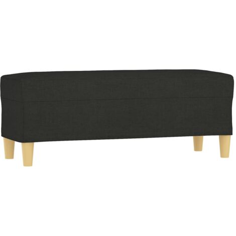 Banc Noir 100x35x41 cm Tissu - Banc Design - Banc Moderne - Banc Entrée - Banc Salle À Manger - Banc Chambre