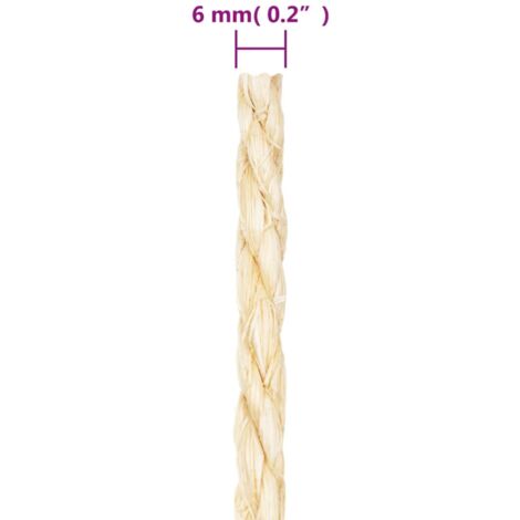 Corde Sisal Naturel 5mm X 100m - Pour Griffoir Chat, Bricolage, Jardin, Décoration