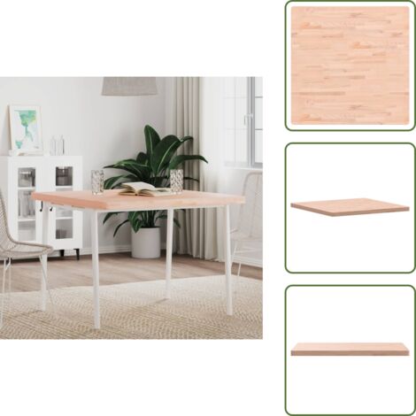 Dessus De Table Carré En Pin Massif - Plateau Blanc 40x40x2,5 Cm Pour Rénover Table, Bureau, Restaurant