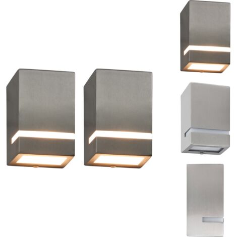 Applique Murale D'extérieur Globo Fosca LED Argenté, 1 Lumière