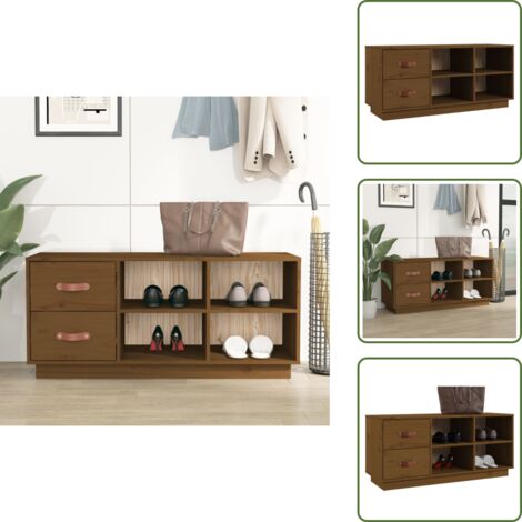 FAFEICY Banc d'entrée Noir 110x40x60 cm Bois de pin massif BA001
