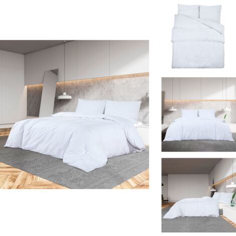 Parure De Couette King Size Concierge Collection Argent - Microfibre - Neuve