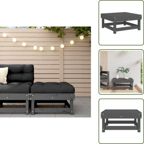 Repose-pied Jardin En Pin Imprégné - Table Basse Ou Tabouret Extérieur | 62x30x32 Cm, Design Modulaire - 8